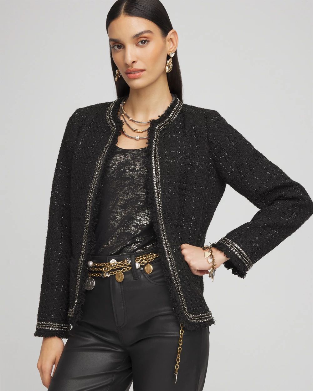 Embellished Tweed Jacket | Chico's Embellished Tweed Jacket | Chico's